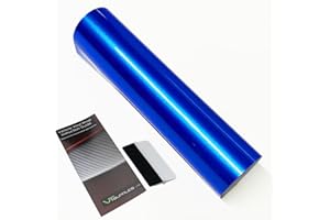 VT SUPPLIES Candy Metallic Car Vinyl Wrap Film [Self Adhesive Air Release Film] with Squeegee Tool - Outdoor Rated for Car Automotive Use (Dark Blue, 40 x 200cm)