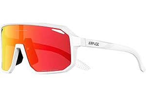 KAPVOE Lunette de Cyclisme Polarisées Homme Lunette VTT Femme Lunette Velo Lunette Course à Pied Lunette de Soleil Sport Lunette Velo Route Lunette de Soleil PêChe Course Conduite 3 Lentilles TR90
