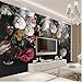 Produktbild Lovemq Gewohnheit Irgendeine Größe 3D Wandbilder Tapete Retro Handgemalte Blumen Wandmalerei Wohnzimmer Schlafzimmer Home Wandbild Tapete Blume-130X100Cm