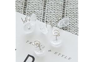 CHSYOO 100 x Upholstery Twist Pins, Transparent Head Bed Skirt Pin Screw Holder with Plastic Storage Box, Non-Slip for Upholstery Petticoats, Bed Skirts, Bedspreads, Book Covers, Sofa Chairs