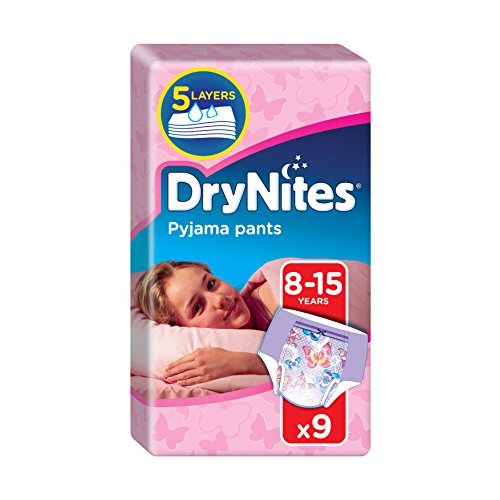 Huggies DryNites Pyjama Pants for Girls, Age 8-15 - 9 Pants Total