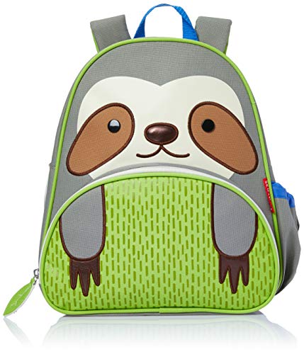 Skip Hop 210241 Zoo kleinkind Mochila, con nombre, perezoso Sage, multicolor