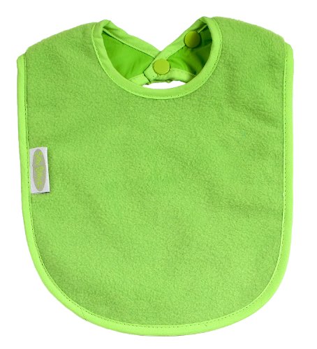 SILLY BILLYZ PLAIN LARGE BABY BIB - LIME GREEN