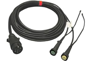 FKANHÄNGERTEILE Câble de remorque Aspöck 58-1098-227 - 7 broches - 6 m - Avec sortie