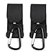 NUOLUX Pram Clip Pushchair Stroller Metal Hanging Clip Hooks 2pcs (Black)