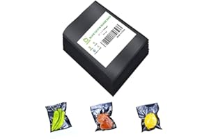 CL CANLENPK CANLENPK 2.7x4 Inch/7x10cm Vacuum Seal Bags Black Back and Clear Front,Food Storage Bag,Seal Meal Snack Fruit Nut,Boil Steam Heat Freeze,Commercial Grade Heavy Duty Sealable Bags (100PCS)