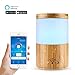 Produktbild Random 160ml Wifi Smart Aroma Diffuser Funktioniert mit Amazon Alexa Bambus Ultraschall Luftbefeuchter Ätherischesöl Aroma Diffusor mit 7 Farbigen LED Lichter und Schaltet Sich Automatisch Aus