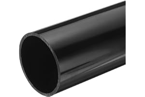 QUARKZMAN Tube Rigide en PVC Tube Rond 67,8mm ID 75mm OD 330mm Longueur Noir pour Manchon de Câble pour Tuyaux d'Eau