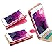 Champion Quality Iphone 6 plus/ 6s plus (5.5 inch) Ultra-Soft Second Layer PU Mix Hot Pink Leather Flip Case Cover with Two Card Slot for Apple Iphone 6 plus/ 6s plus (5.5 inch) by G4GADGET®