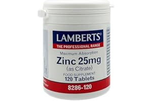 Lamberts Healthcare Zinc 25mg (as Citrate) (Zinkcitrat) 120 Tabletten (vegan)