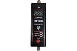 LATNEX Power Meter and SWR Meter 125-525 MHz Mini Digital VHF/UHF - HF RF Meter HAM Two-Way Radio (PM-100W)