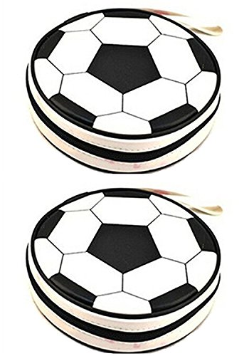 Preisvergleich Produktbild JinZhiCheng CD- / DVD-Aufbewahrungstasche in Fußballform, 2 Stück