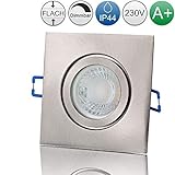 PERFEKTE BELEUCHTUNG - Die feuchtraum LED Einbauleuchte aus solidem Aluminium in Premiumqualität bietet Ihnen überall eine moderne Optik.