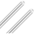 LAVMHAB 6063 Aluminum Round Rods 12mm x 300mm, Solid Shaft Rods Bar for DIY Crafts Models (2pcs)