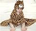 DINGANG Kids Baby Bath Towels Cute Leopard Hooded Ultra-soft Flannel Bathing Wrap Blanket,0-6 Years Old