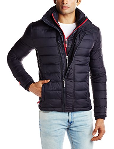 Superdry Jacke Men FUJI TRIPLE ZIP THROUGH Navy Rebel Red, Gre:L