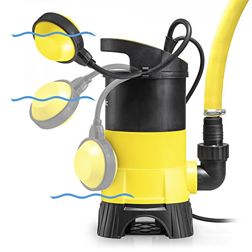 TROTEC TWP 4025 E Schmutzwasser Klarwasser Tauchpumpe, 400 Watt Leistung, bis zu 7.500 Liter Wasser (max. 5 m Tiefe) , Fremdkörper bis 25 mm, Automatisches Ein- und Ausschalten dank des stufenlos einstellbaren Schwimmschalters - 2