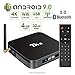 Produktbild YWT Android 9.0 Fernsehkasten, TX6 Android Fernsehkasten 4GB DDR3 32GB, Doppel-WiFi 2.4G 5G BT5.0 Viererkabel-Kern 3D 4K Ultra HD H.265 USB3.0 Smart Fernsehmedienkasten