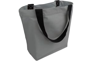 Cottonbagjoe borsa spaziosa ed elegante | con tasca interna, cerniera e fondo largo | borsa in tessuto di cotone borsa shopper borsetta | certificato Oeko-Tex 100 Standard