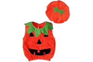 Miyanuby Kids Halloween Costume Pumpkin Fancy Dress Cosplay Party Costume Clothes with Hat for Baby Boys Girls