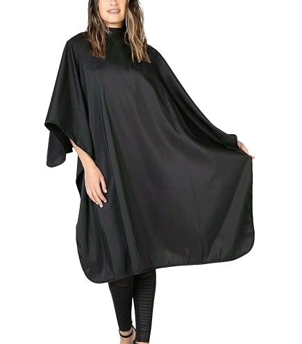Blauer Friseurumhang Aus Taft – Wasserdicht & Haarabweisend – 1,2 X 1,5 M Mit Verstellbarem Druckknopf