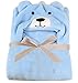 niceEshop(TM) 3D Bear Baby Infant Newborn Hooded Bath Towel Blankets (Blue)