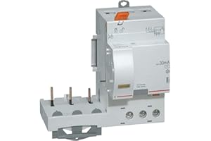 Legrand 410471 Bloc différentiel adaptable à vis DX³ pour disjoncteur 1 module par pôle, 3P, 400V, 40A typeAC, 30mA