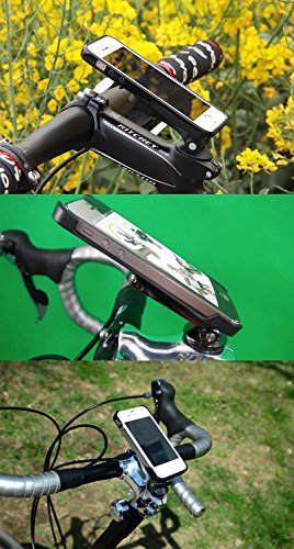 INNORIÂ® Supporto Telefono Bici Universale Supporto Manubrio Bicicletta Adatto Smartphone per Moto/Bici di Alta QualitÃ  Plastica Mount Accessori di Bicicletta Adesivi, per iPhone Samsung ecc. (Nero)