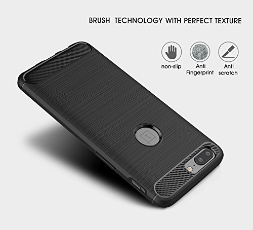 WindTeco OnePlus 5 Funda - Ultra Slim Ligero Fibra de Carbono Flexible
TPU Suave Amortiguador de Parachoques Goma de Absorci n Case Cover para
OnePlus 5 2017