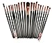LyDia® 20pcs Rose-Gold/Black Foundation/Contour/Concealer/Eyebrow/Eyeshadow/Mascara/Blending Makeup Brush Set