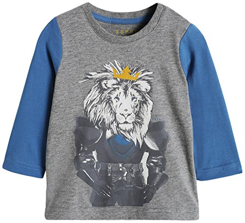 ESPRIT Baby-Boys 105EEBK009 Lion T-Shirt, Grey (Gunmetal), 18-24 Months (Manufacturer Size:86)
