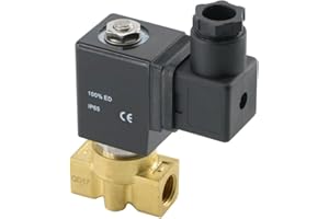 FS FITTINGSTORE Fittingstore - Magnetventil Stromlos geschlossen aus Messing für Druckluft, Wasser, neutrale Gase (230 V AC - G 1/4")