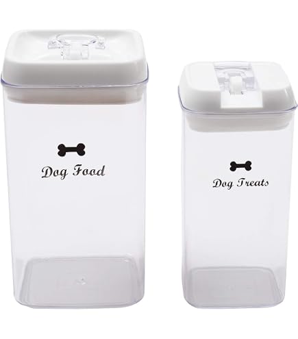 Luftdichter Hundeleckerli Behlter 3-teilig  Praktischer Hundefutter  Organizer Mit Deckel Fr Kche & Vorratsschrank Leckerli Dose Hund