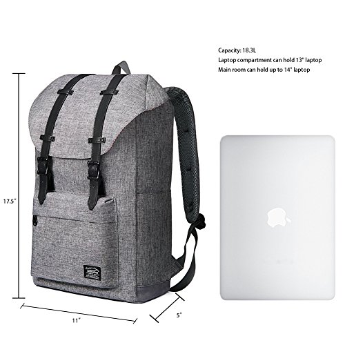 Lässiger Daypacks, KAUKKO 16 Zoll Laptop Outdoor Rucksäcke für 14″ Notebook Schüler Backpacks Schultaschen für Wandern/ Reisen/ Camping - 2