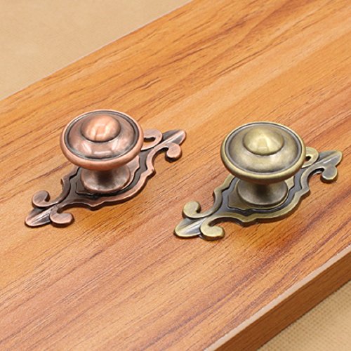 WOLFBUSH 6PCs Vintage-Stil Kabinett Knöpfe Kleiderschrank Zink-Legierung Tür ziehen und Griff ziehen Möbelknopf - 5