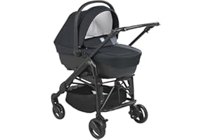 CAM Il Mondo del Bambino - art.784015/T903 - Sistema Modulare Combi Tris - carrozzina, passeggino, seggiolino auto e borsa - made in Italy - perfetto da 0 a 48 mesi - ANTRACITE