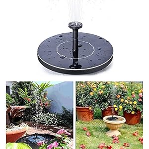 Yardwe Pompa Fontana Solare 7V 1.4W Solare Pompa laghetto da Giardino Pompa Acqua Pompe per Fontane da Giardino per…