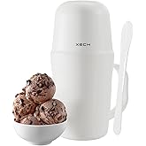 XECH Ice Cream Maker Machine for Home | Cordless Rechargeable Softy Ice Cream Machine for Kids & Family | Birthday Gift for Kids, Girls, Women, Men & 