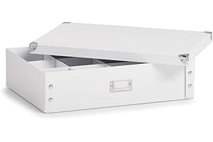 Zeller 17769 Contenitore per Cravatte/Cinture, Paper, Bianco, 44.5x31.5x11 cm