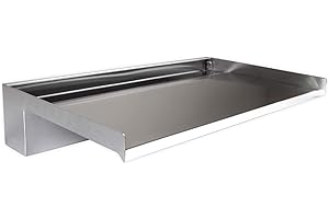 Köhko Wasserfall (Länge 30 cm) mit extra langem Auslauf-Lippe 20 cm aus Edelstahl Aquafall matt 24203-30