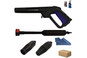 parpyon® Kit Accessori idropulitrice Annovi reverberi – Black Decker Pistola, Lancia, Tubo, Testina ugello per Idropulitrice AR Blue Clean con Attacco rapido per Tubo Acqua ricambi (KIT61P)