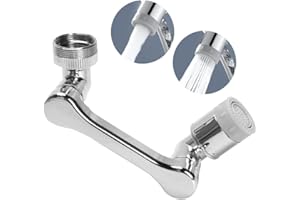 R33 STAR-LIFE Aireador Grifo Giratorio 1080°, Extensor Adaptador Grifo Lavabo, Latón Difusor Grifo Fregadero Cocina Filtro Baño, M20 M22 M24, 2Modos Salida Agua Ajustable (modo directo))