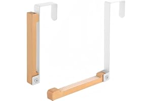 AUSTUFF 2PCS Over Door Hooks Hanger White Foldable Drying Hooks for Bedrooms Hanging Clothes Towels Coats Backpack Hat Rack