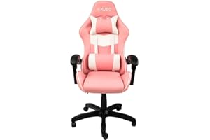 KUBO - Silla Gamer - Ergonómica - Reposacabezas - Elevación Gas Nivel 4 - Máximo Confort - Color: Rosa - Peso Máximo de hasta 130 kg