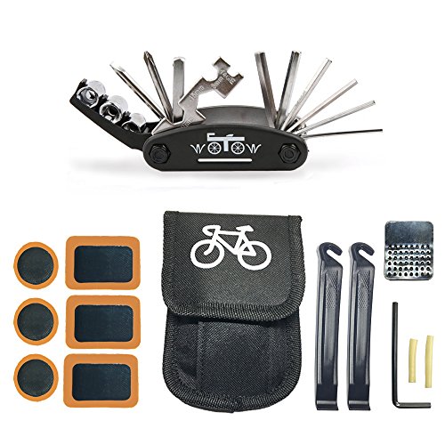 Fahrrad-Multitool, WOTOW 16 in 1 Multifunktionswerkzeug Fahrradwerkzeug Mechaniker Reparatur Tool Kit Fahrrad Reparatur Set Multifunktions Werkzeug