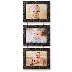 Ajanta Royal Drop-Down 3 - 5 x 7 Photo Frame (Brown Metalic) : A-55