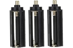 LIUMMRCY Black Cylindrical Type Plastic Battery Holder For 3x AAA To 18650 Battery Converter Box Flashlight Lamp Adapter AAA Battery Holder, Cylindrical Battery Holder, Plastic Battery Box, Battery