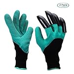 Gartenhandschuhe (2 Paar) mit Klauen zum Graben von Pflanz- oder Kinderpflanzen