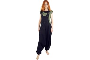 GURU SHOP Latzhose Aladinhose Haremshose Pluderhose Pumphose, Damen, Baumwolle