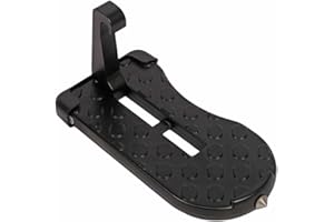 Eidoct Car Multi-Functional Latch Door Step, Foldable Car Roof Rack Step U Shaped Hook Pedal Foot Pegs, Glass Breaker Safety Hammer (Black 2)